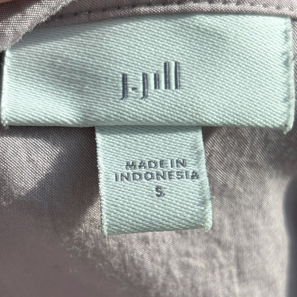 J Jill shirt women’s lavender modal long sleeve blouse roll sleeve button size S - Picture 6 of 7